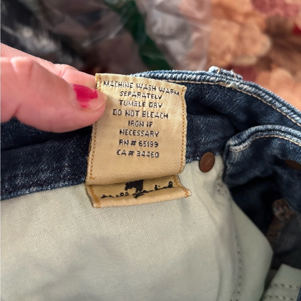 7 For All Mankind Denim Mini Skirt - Picture 7 of 8